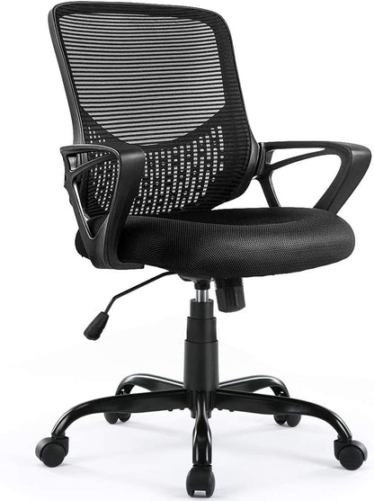 Ergonomic Office Chair Mesh Computer Desk Chair with Lumbar Support Armrest, Executive Height Adjustable Swivel Task