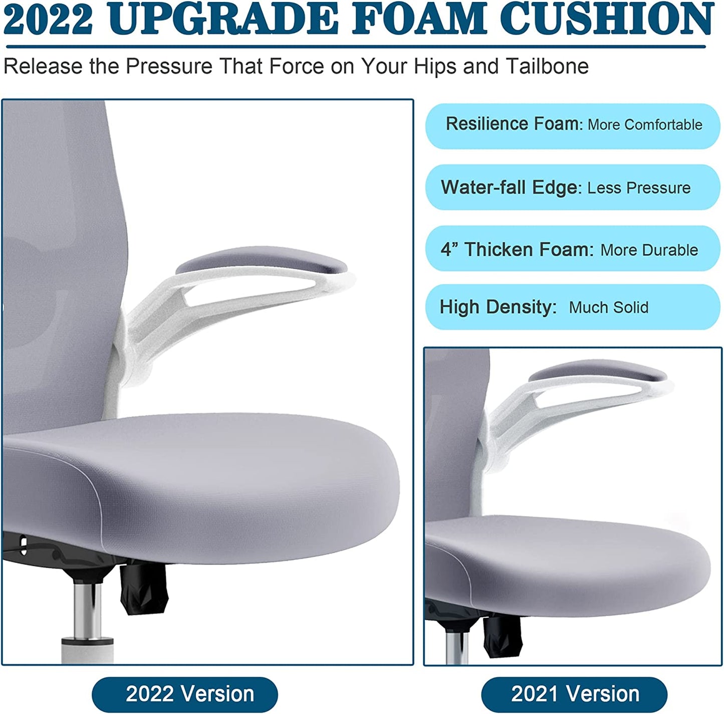 Gaming Chair with High Back Ergonomic Adjustable Lumbar Support and Headrest, Swivel Task Chair with flip-up Armrests